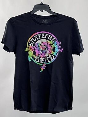 Grateful Dead Dancing Bears Rainbow Graphic T-Shirt Rock Band Retro Unisex Sz M